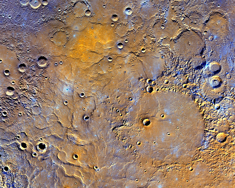 A view of Mercury’s northern volcanic plains