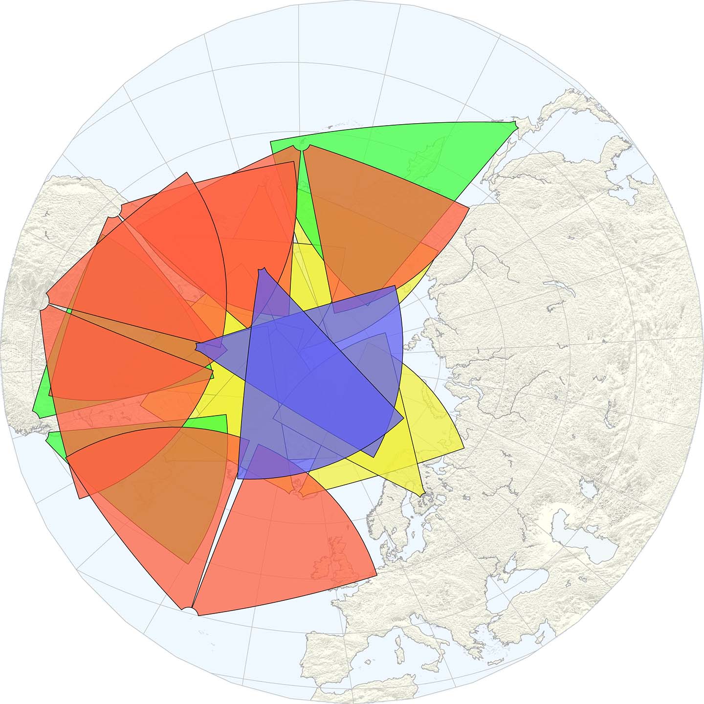 Northern Hemisphere Radar Coverage Map
