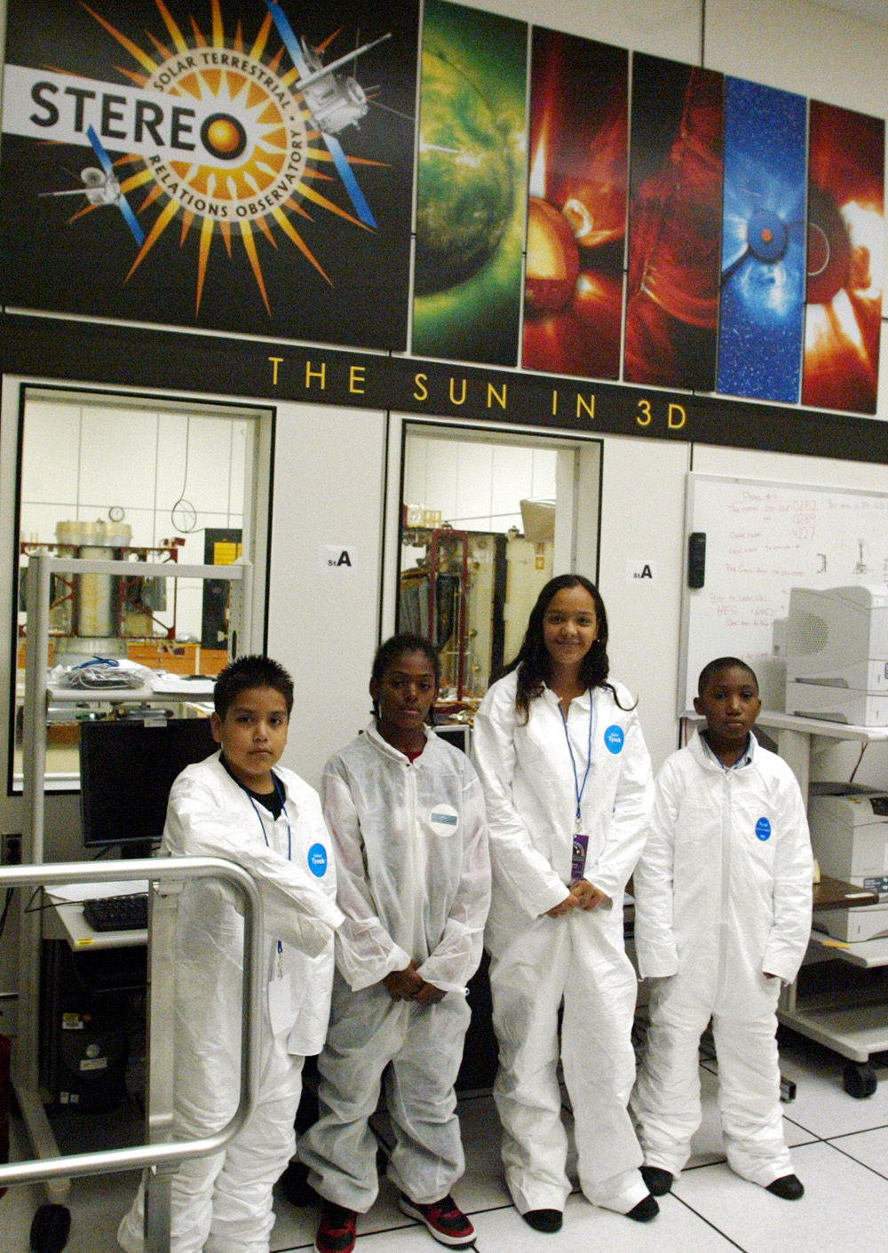 Students attending the Space Academy tour