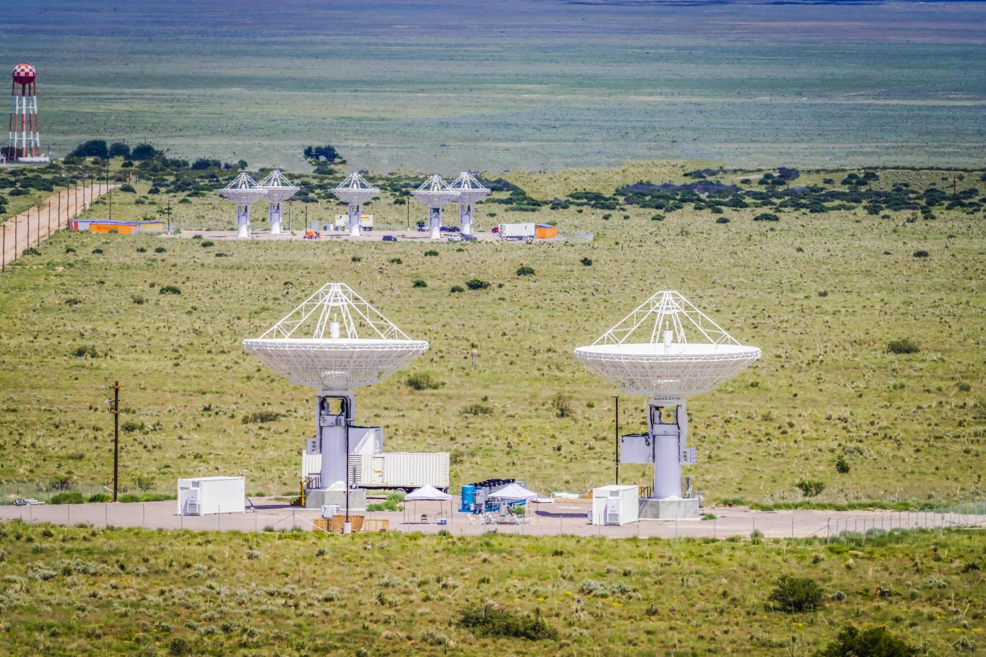Two DARC satellites in a field