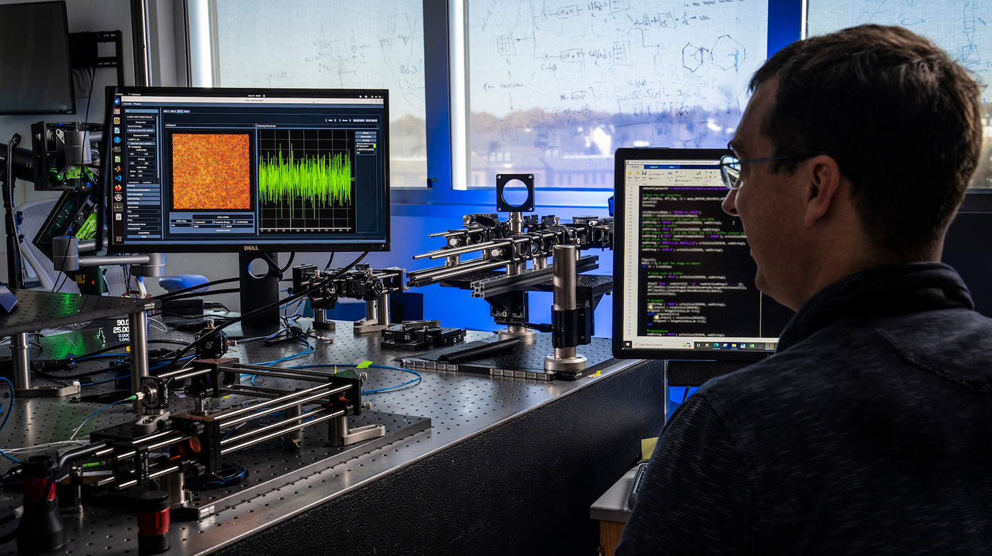 The APL team developed a digital holographic imaging system to identify and validate the signal as tissue deformation that occurs during neural activity.