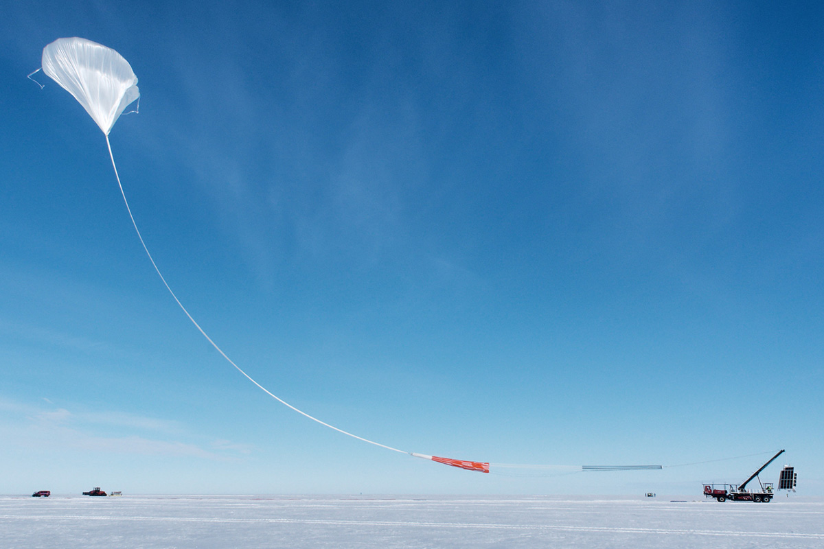 NASA's Galactic/Extragalactic ULDB Spectroscopic Terahertz Observatory (GUSTO) mission launches from Antarctica on Dec. 31, 2023. (Credit: NASA/Scott Battaion)