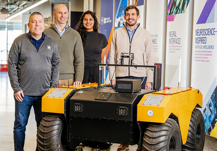 Members of the Full Scene Extraction team. From left: Chris Korpela, Corban Rivera, Rohita Mocharla and Henry Phalen.