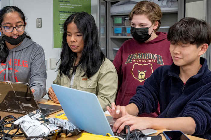 STEM students in classroom